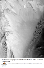 Jarlagaskipan og sgandi sandldur  austurhluta Valles Marineris