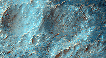 Веерообразные отложения в кратере Бигби