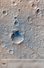 Misso 2020: um provvel local de pouso na Cratera Gusev